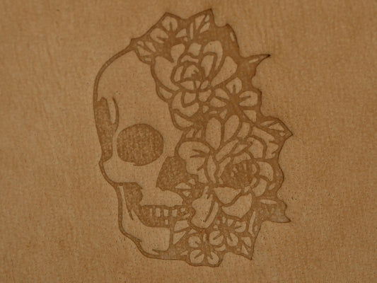 Flower Skull Plate Stamp