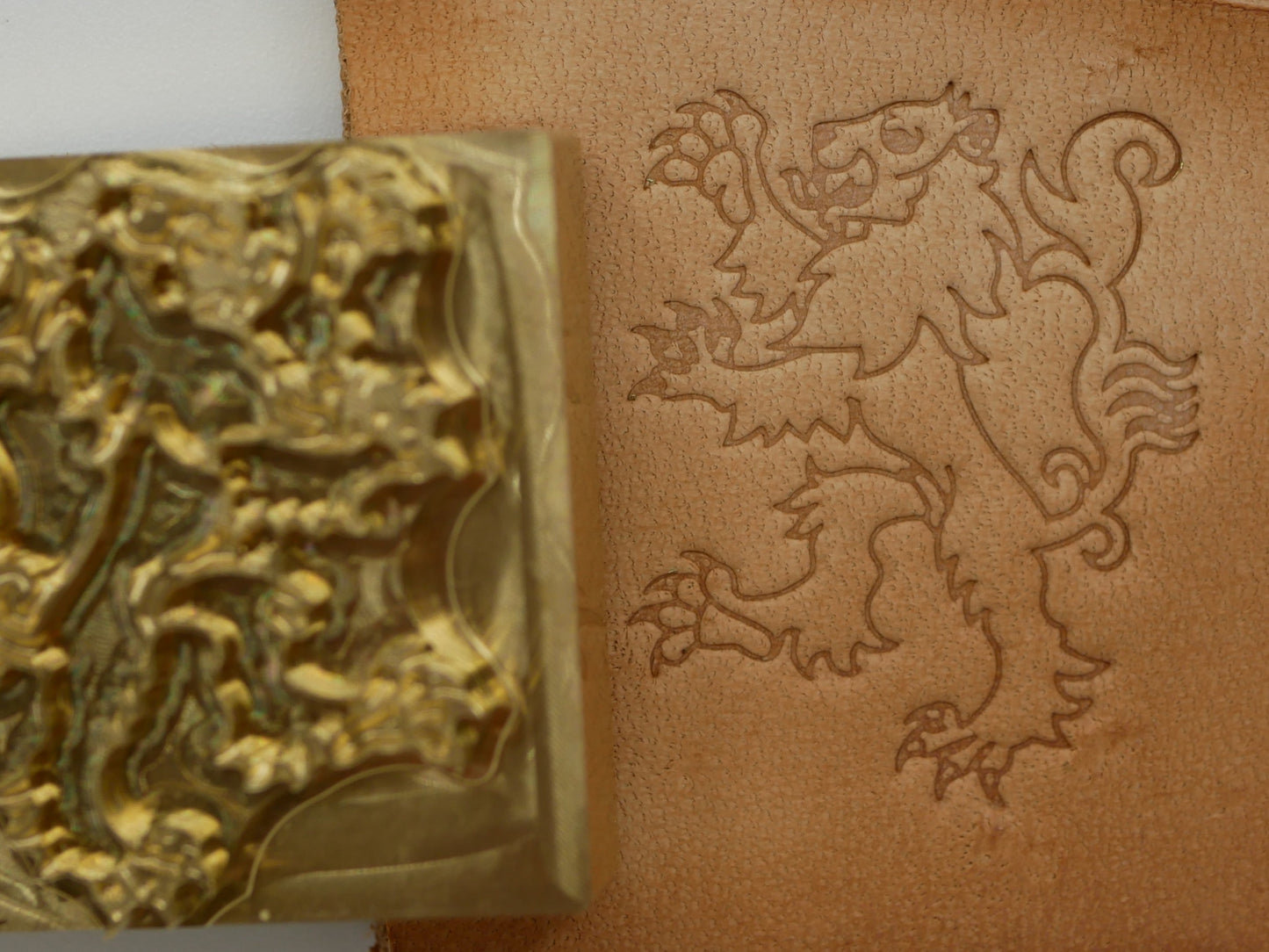 Rampant Lion Plate Stamp