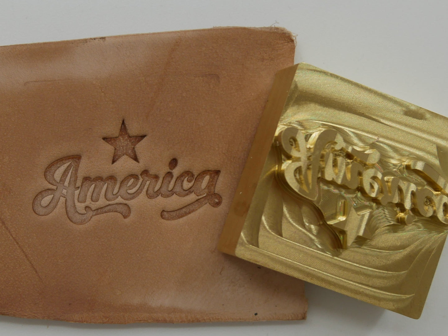 America w/ Star Plate Stamp