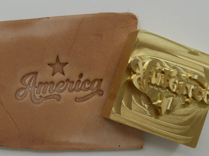 America w/ Star Plate Stamp