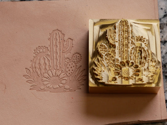 Cactus Flowers Plate Stamp