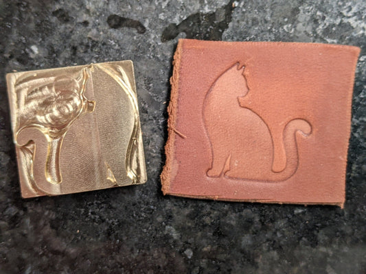 Cat Silhouette Plate Stamp