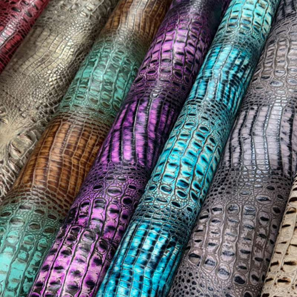 Embossed Crocodile Leather Collection