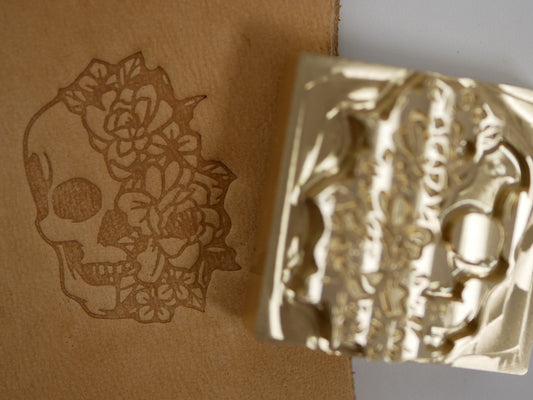 Flower Skull Plate Stamp