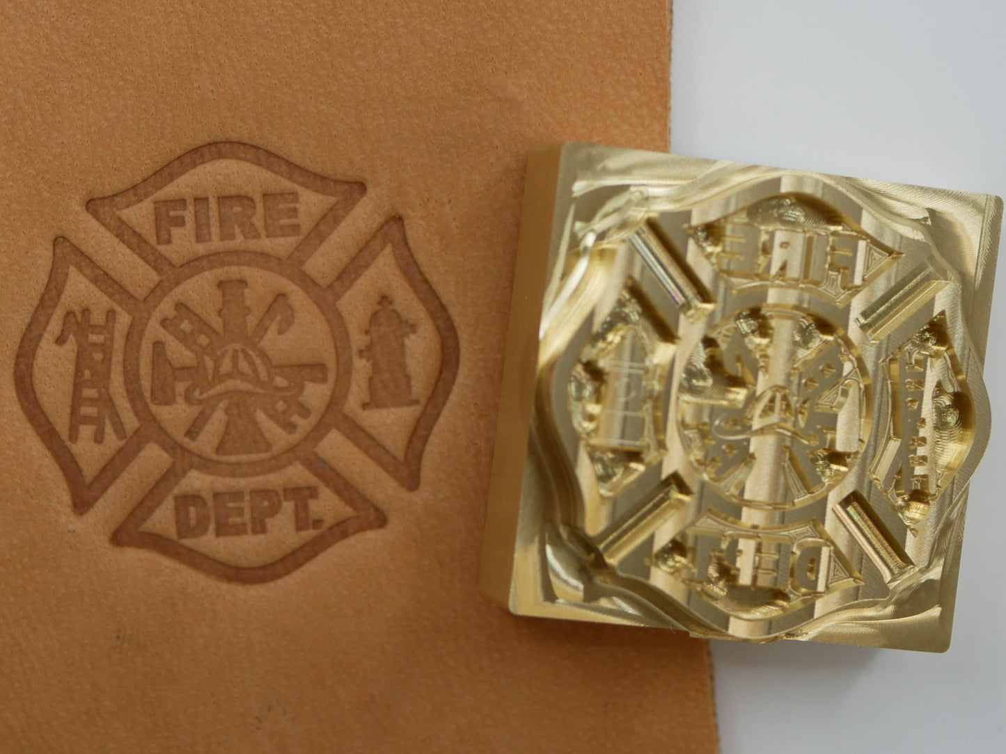 Firefighter Maltese Cross Plate Stamp