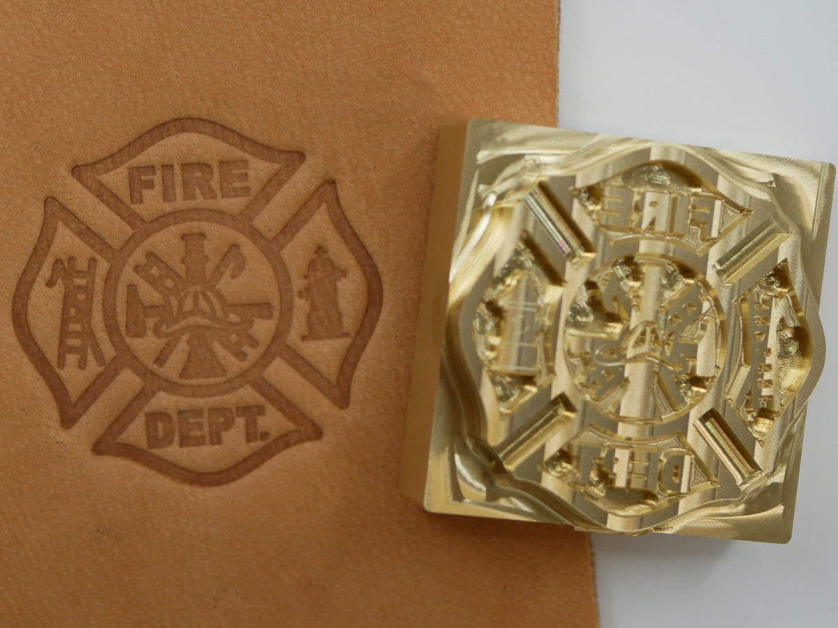 Firefighter Maltese Cross Plate Stamp