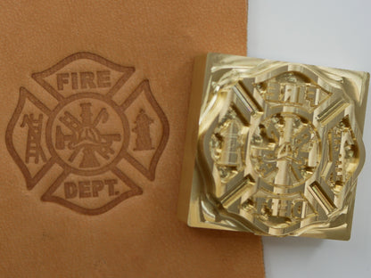Firefighter Maltese Cross Plate Stamp