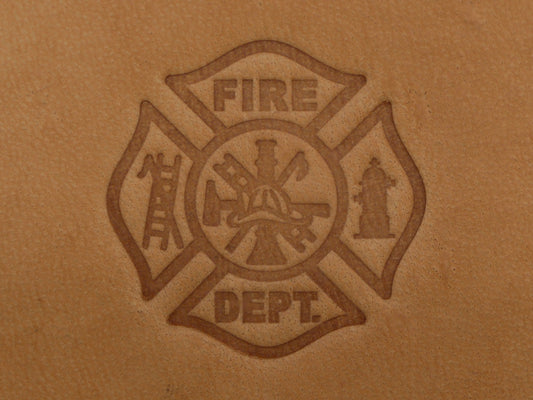 Firefighter Maltese Cross Plate Stamp