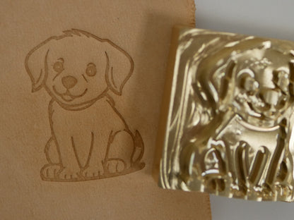 Golden Retriever Puppy Plate Stamp