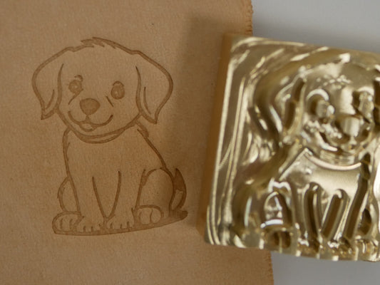 Golden Retriever Puppy Plate Stamp