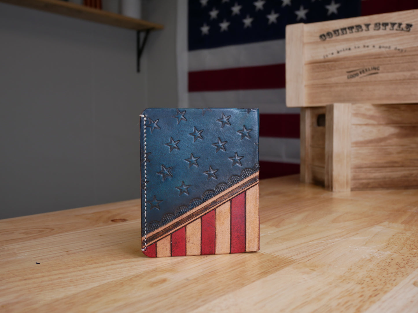 Patriotic Vertical Bifold Wallet