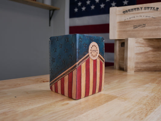 Patriotic Vertical Bifold Wallet