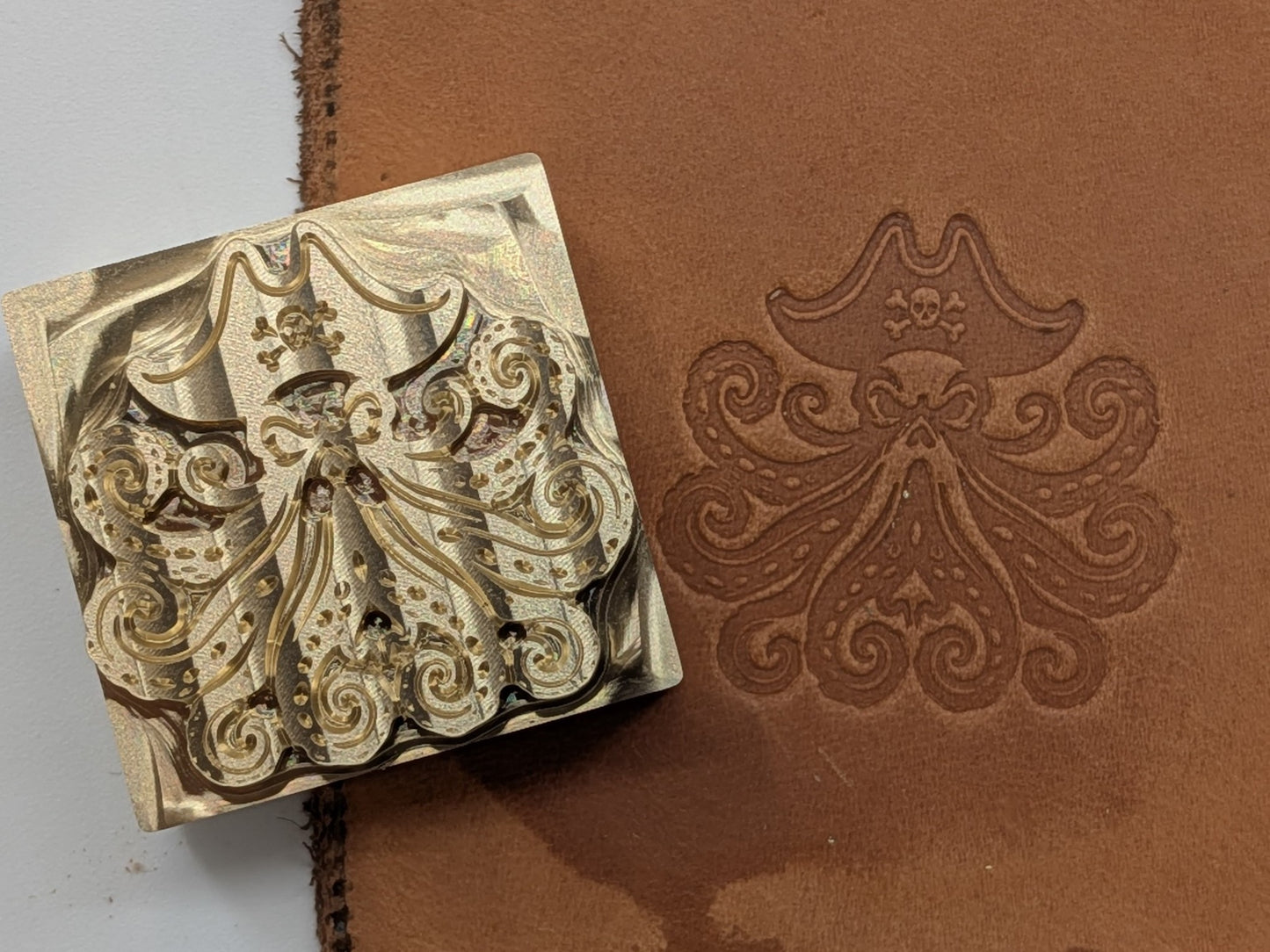 Davy Jones Octopus Pirate Plate Stamp