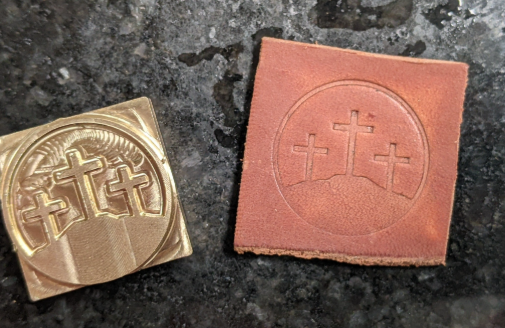 Calvary Crosses Plate Stamp