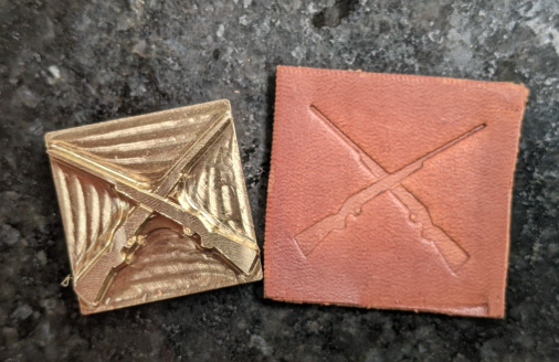 Crossed Rifles Plate Stamp