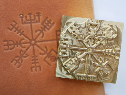 Vegvisir Viking Compass Plate Stamp